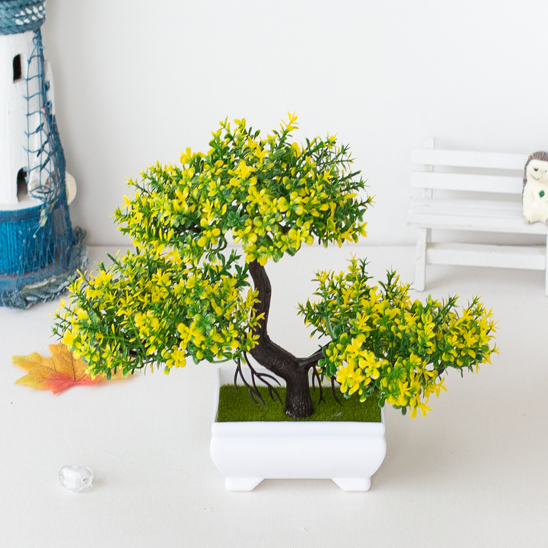 Picture of Factory direct three-pronged small green pine simulation plant home decoration ornaments bonsai bonsai