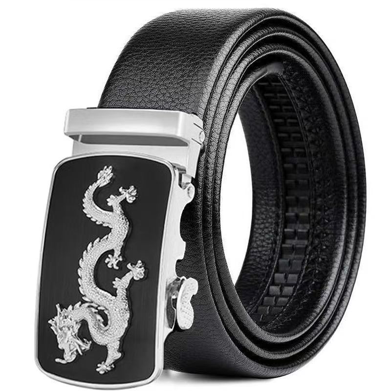Picture of Men's belt automatic buckle litchi pattern belt business gift online shop clothing accessories gift pants belt factory wholesale