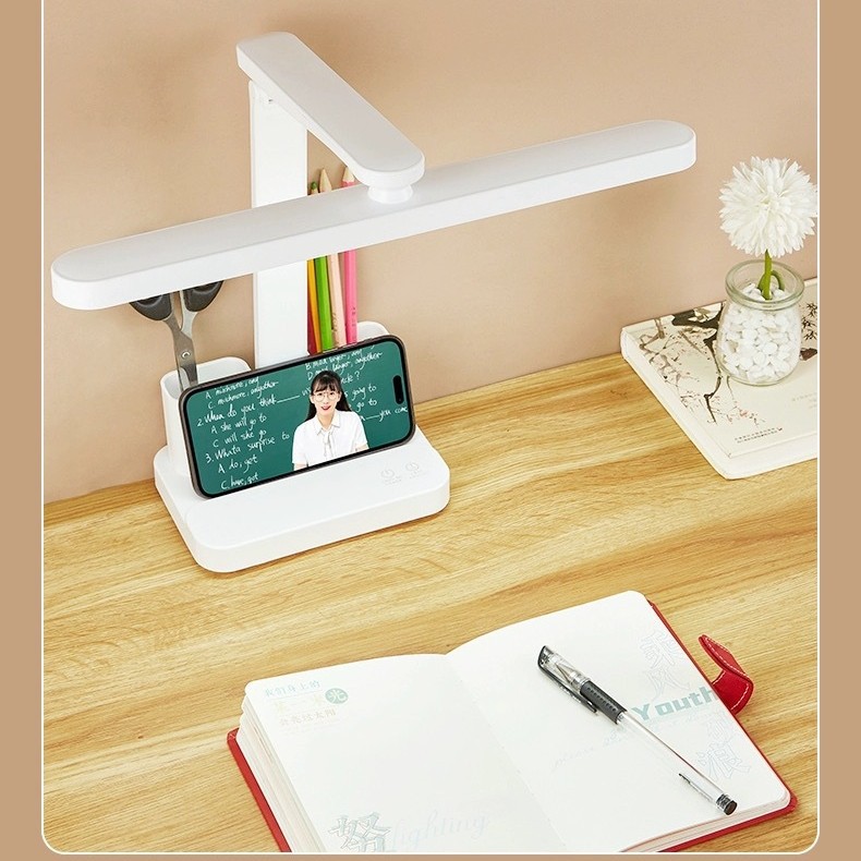 Source manufacturers folding desk lamp led children's student dormitory eye protection reading filling plug dual-purpose hotel gift desk lamp