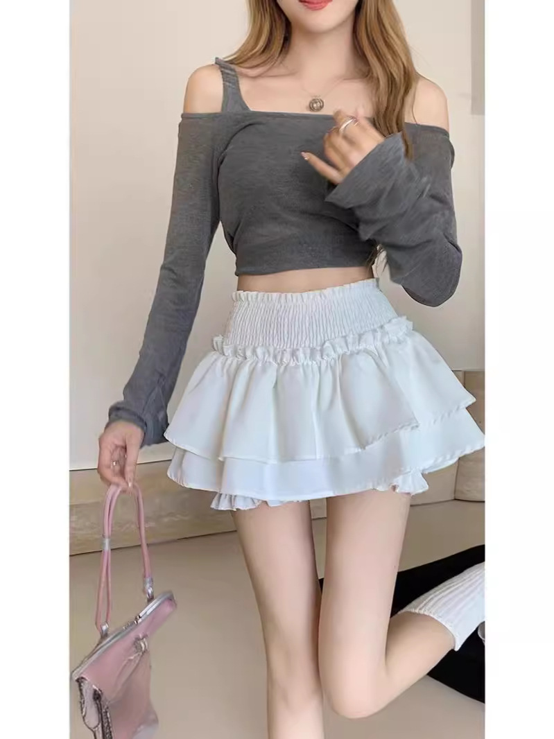 Ballet Style Skirt Women's Summer Korean Style 2024 New High Waist Slimming Design Sweet Spicy Cake Puffy Skirt