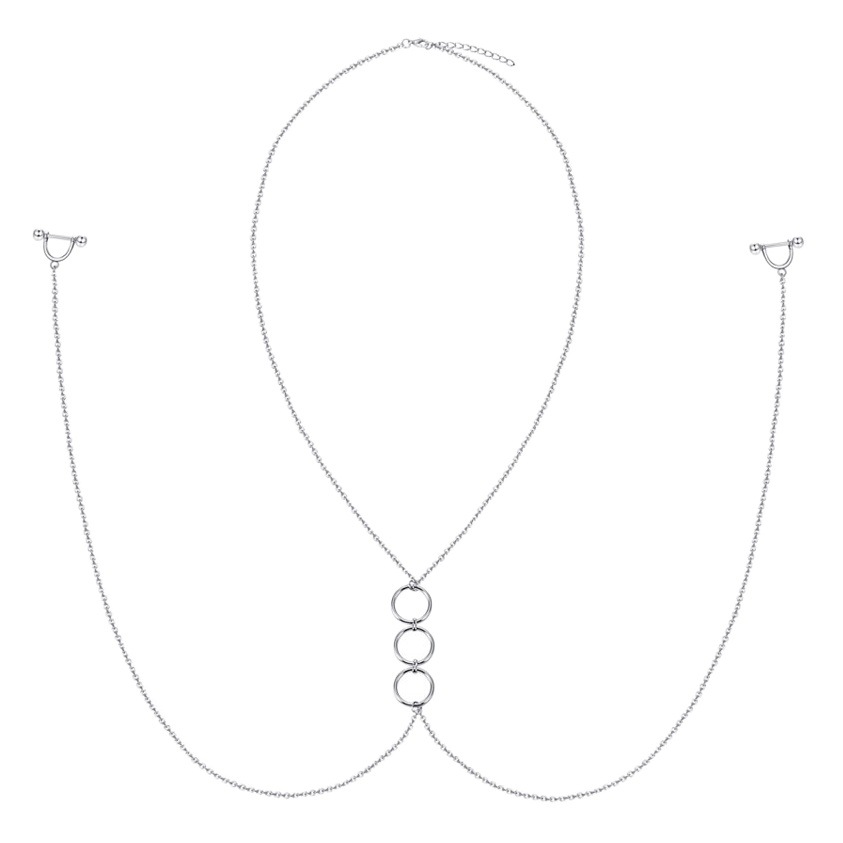 Cross-Border Breast Ring Body Chain Wholesale E-Commerce European and American Hot Selling Classic Sexy Peach Heart Women's Breast Nail Piercing Jewelry