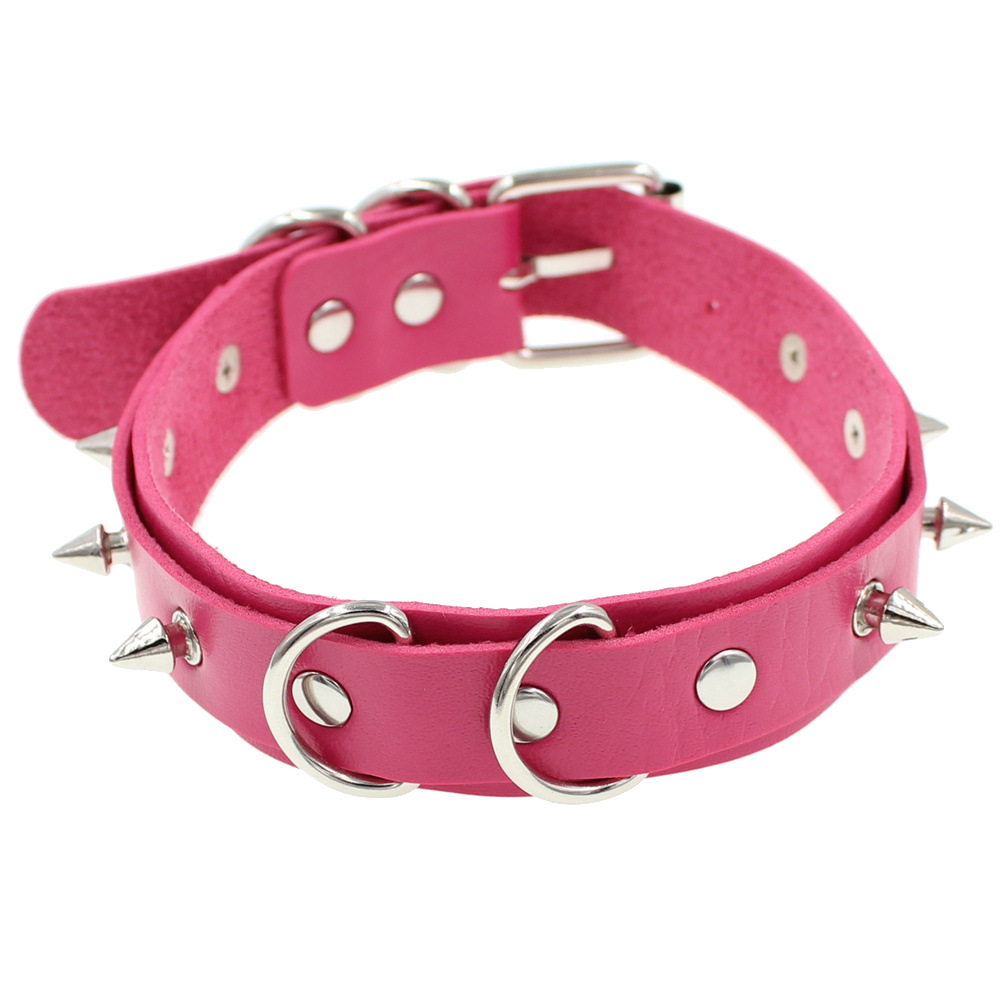 Picture of European and American Exaggerated Adult Sex Products Rivet Collar Flirting Necklace Neck Neck Set Dog Slave Special Traction Rope Set