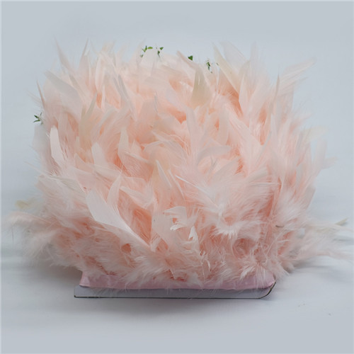 Picture of Turkey Feather Cloth with Flame Edge Feather Lace Wedding Bar Latin Dance Doll Clothing Accessories DIY Feathers