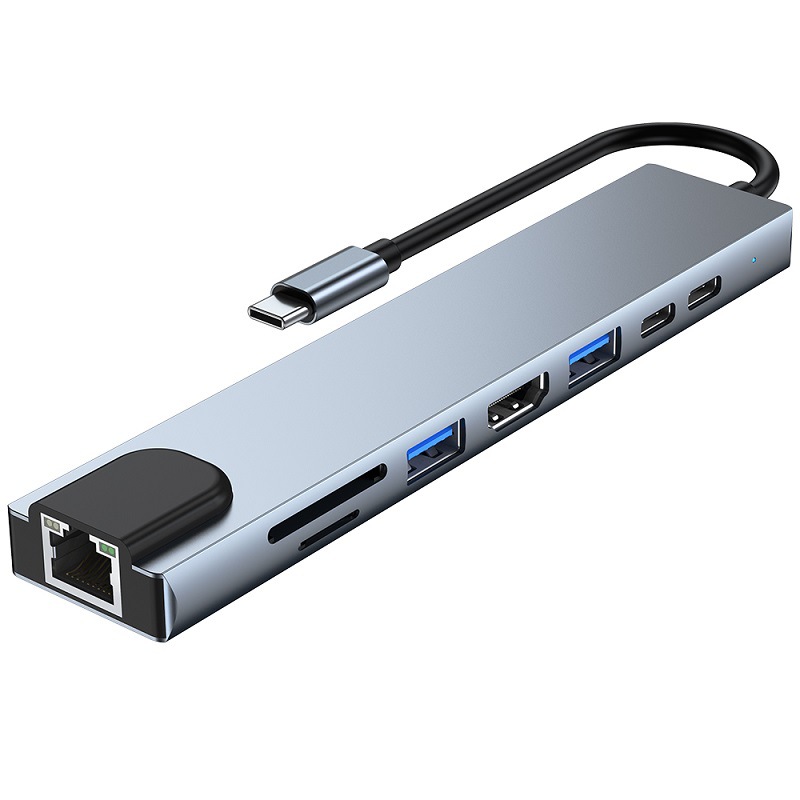 Picture of Cross-border multi-interface docking station type c hub3.0 hub usb splitter gigabit five-in-one docking station
