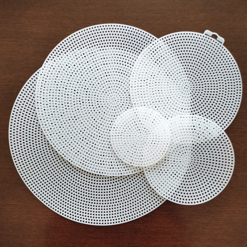 plastic mesh plate round long bottom shaping piece accessories crochet diy wool knitting tool material bag