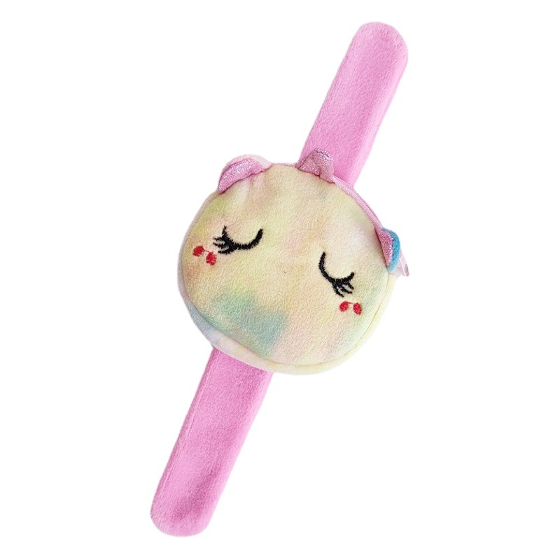 Children's Plush Cartoon Slap Bracelet Coin Purse Couple Bracelet Female Stitch Slap Bracelet Japanese and Korean Creative Gift Doll