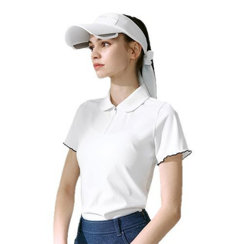 Picture of Denui Spring and Summer New Yoga Wear Polo Women's Sports Tops Short-Sleeved Professional Golf Tennis Wear Sports Tops
