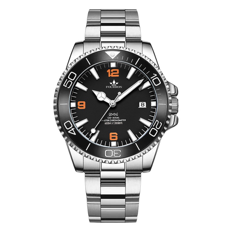 Cross-border TikTok live hot sale water ghost generation imitation mechanical transparent bottom effect waterproof calendar quartz watch steel belt men