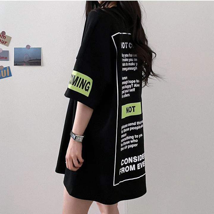 Niche Short-sleeved T-shirt Women's Summer 2022 New Large Size Loose Korean Fashionable Black Cotton Top T-shirt
