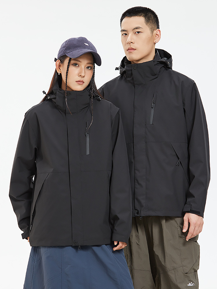 A Certain Tuo's Same Style Jacket for Women, down Liner, Three-In-One Jacket, Men's Rainproof Outdoor Hiking and Climbing Jacket