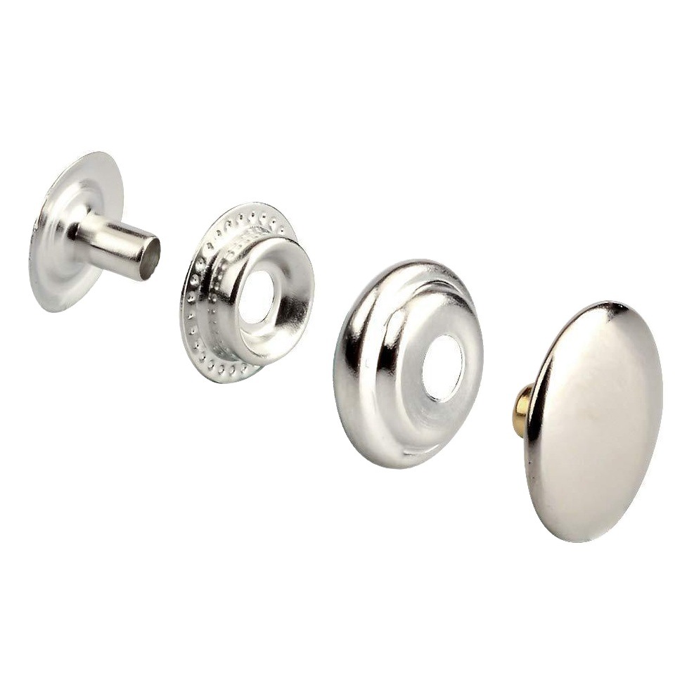 72 pieces of 15mm stainless steel large white Button +4 pieces of tools ship snap button metal snap button cross-border source