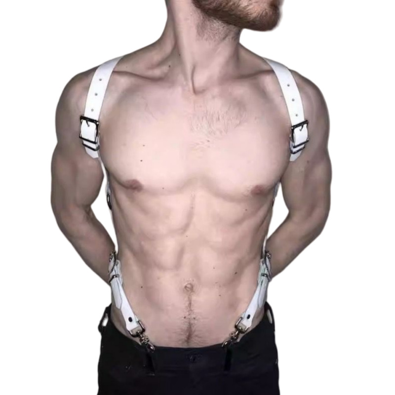 Wholesale Strap Punk Style Men's Sexy Chest Harness Body Restraint Suspender Pants Strap from Foreign Trade Supplier