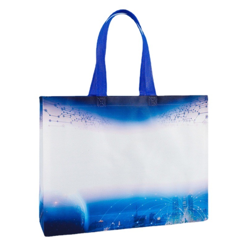 Laminated Non-Woven Fabric Tote Bag Gift Packaging Bag Foldable Shopping Bag Heat-Pressed Clothing Bag Custom Printed Logo Eco-Friendly