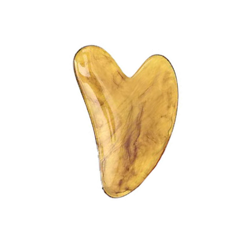 Picture of Manufacturer's Wholesale Resin Heart-Shaped Gua Sha Tools for Massaging the Back, Neck, Waist, and Full Body Meridians, Made of Natural Materials