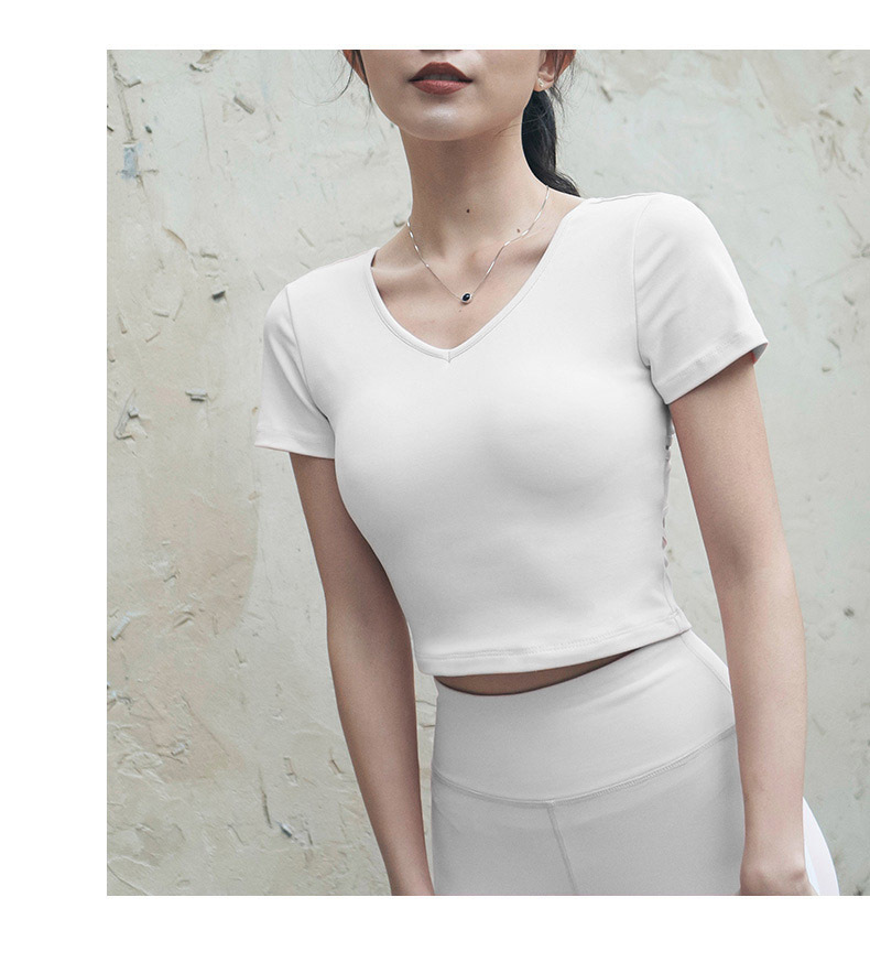 Picture of Summer New Slim Fit Hyuna Style Short Top Running Sports Fitness Clothing Popular Short-Sleeved Women Ins Trend Super Hot