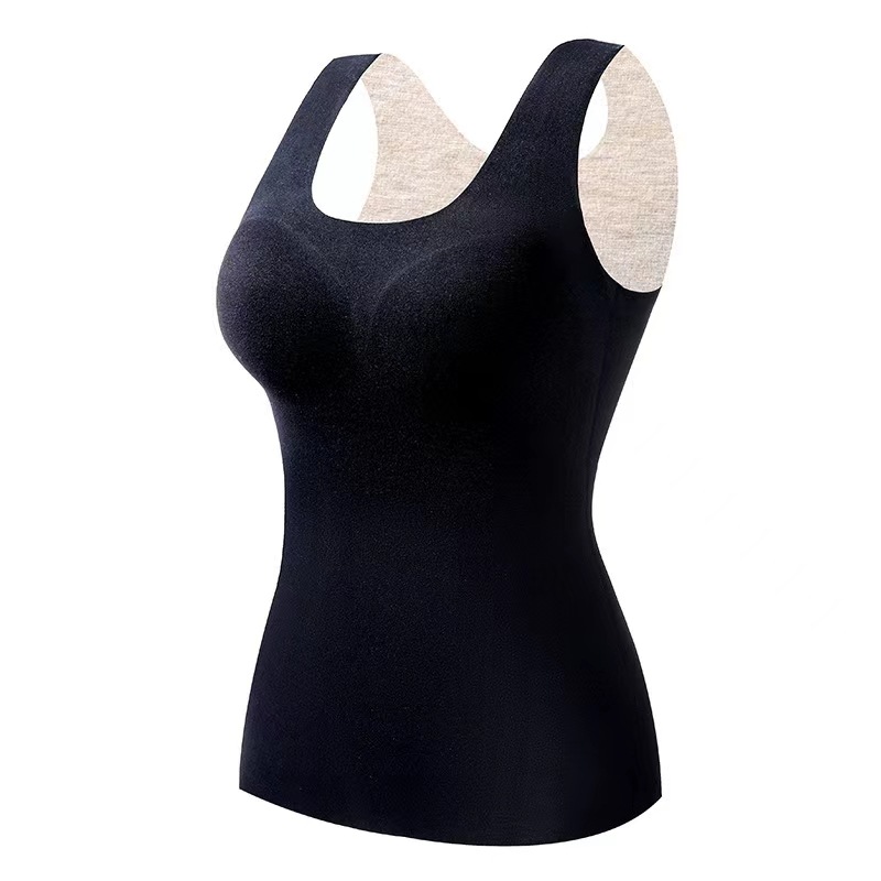 Picture of Double-Sided German Velvet Women's Cashmere Silk Vest with Chest Pad, Thermal Vest, Autumn Coat, Heating, Seamless Inner Wear, Can Be Worn Outside