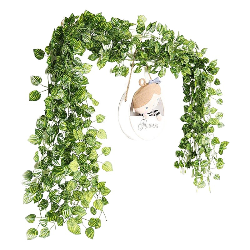 Simulation of small green radish leaf Vine Vine Green Leaf creeper Sweet potato leaf grape leaf ceiling decoration