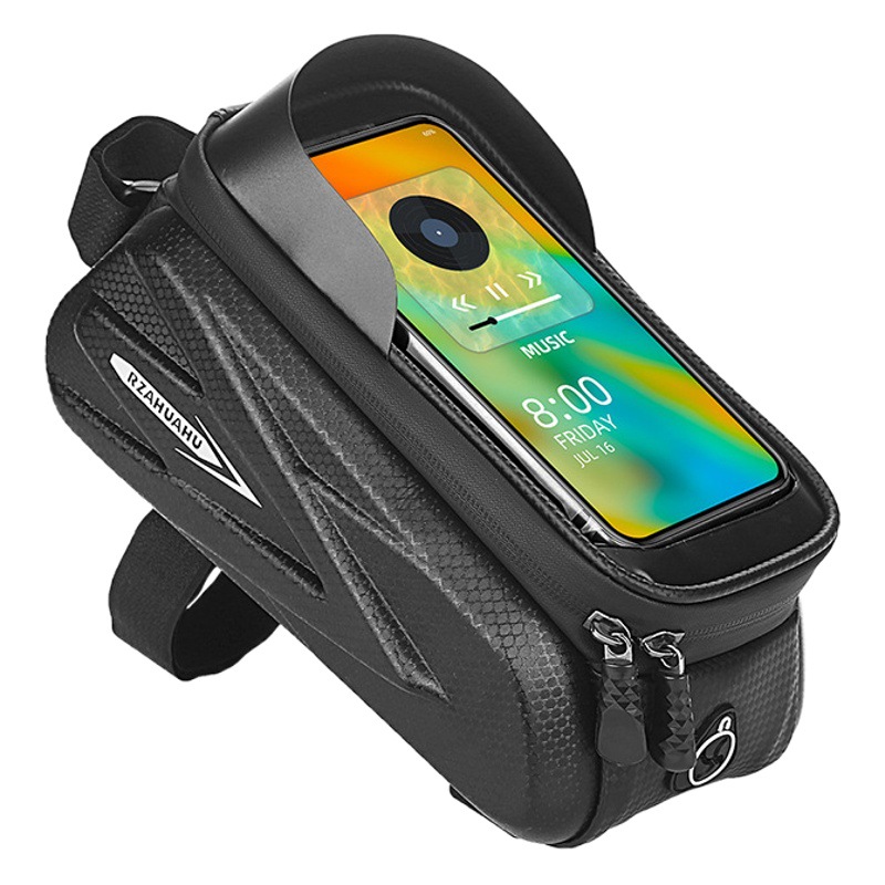 [Riding Touch Screen Monocoque Bag] Bicycle Upper Tube Bag with Sun Visor Suitable for 7.2-inch Mobile Phone Bag