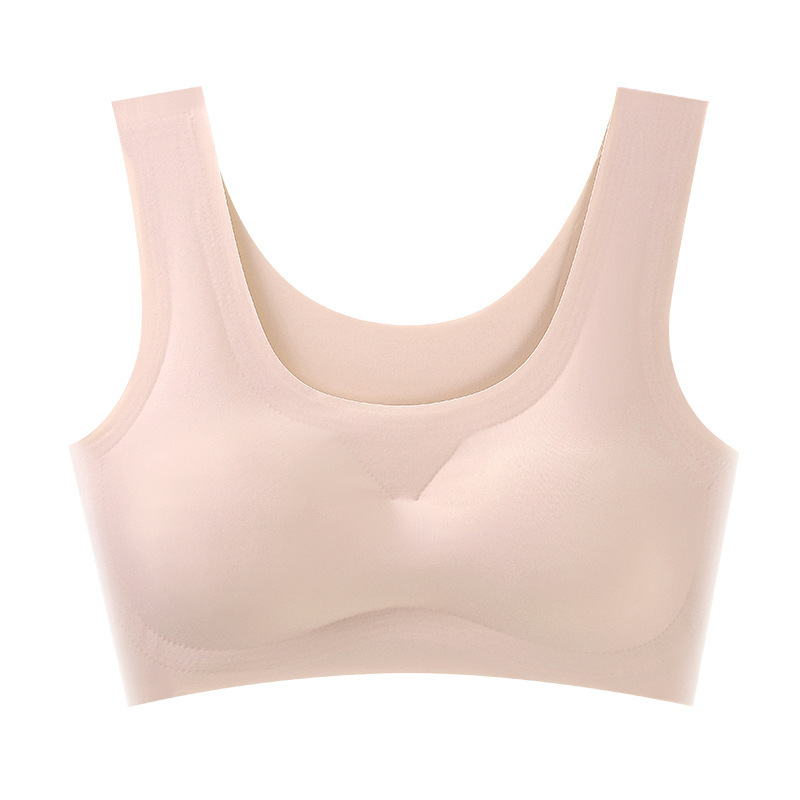 Picture of Hot-selling peace-of-mind vest bra women's wireless bra Ice Silk one-piece seamless women's underwear wholesale