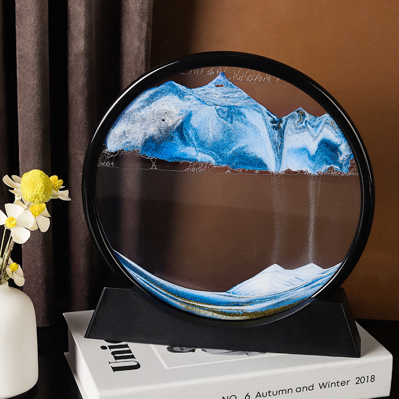 Picture of Simple creative quicksand painting decoration office living room 3D decorative painting Three-dimensional hourglass home decoration gift