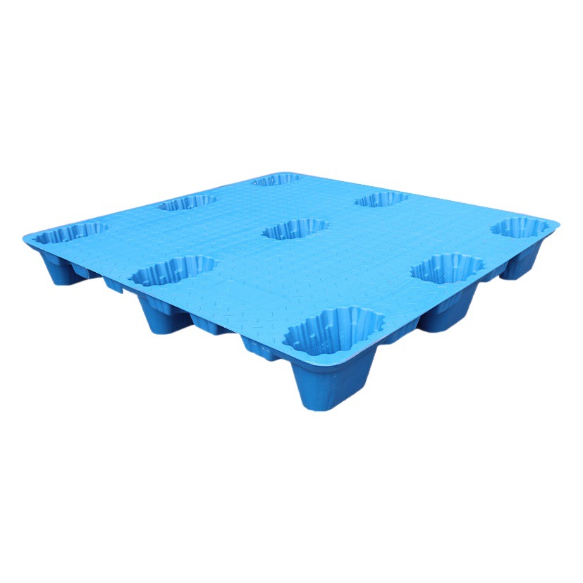 Lin Hui 1210 Blow Molding Plastic Pallet Nine-Legged Logistics Forklift Cargo Warehouse Thickeneded Plastic Industrial Floor Board Factory