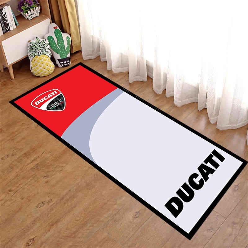 Picture of Motorcycle enthusiast carpet motorcycle display Harley Honda Ducati bedroom bedside blanket cross-border racing floor mat