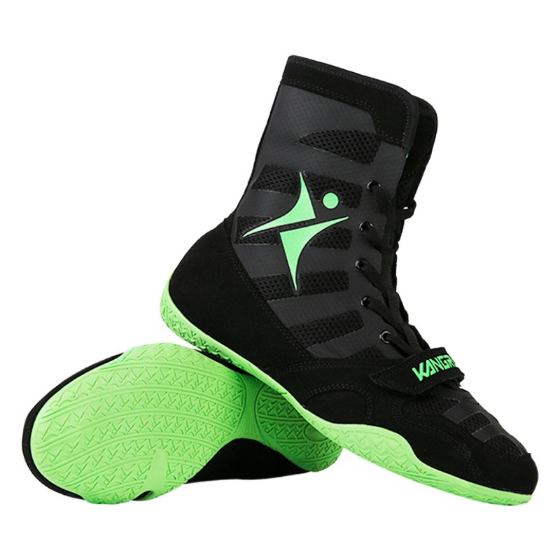 Kang Rui Boxing Shoes Men and Women Wrestling Shoes Wrestling Shoes Fighting Shoes Sanda Shoes Training Shoes Fighting Shoes Professional Competition