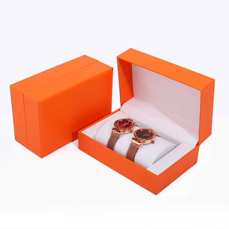 Picture of Large Flip PU Leather Watch Box High-end Watch Display Box Black Leather Watch Packaging Box Storage Watch Box