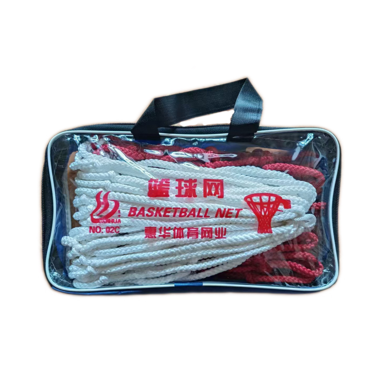 Picture of Three-color woven basketball net for indoor and outdoor activities and competitions. Detachable basketball stand. Net shot basketball frame net