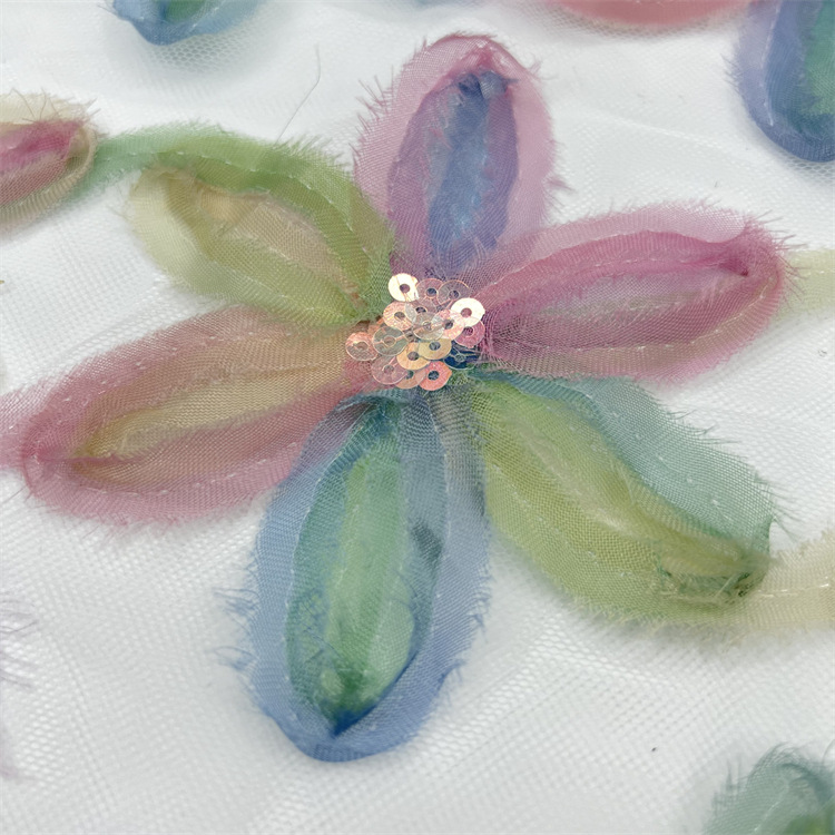 Picture of New Multicolor Mesh Bright Chiffon Fabric Children's Wear Dress Underwear Performance Clothing 3D Fabric
