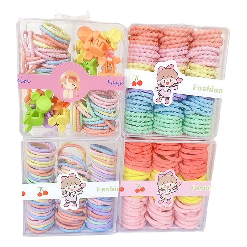Children's canned rubber band does not hurt the hair elastic good hair rope hair accessories girls rubber band hair ring headdress wholesale