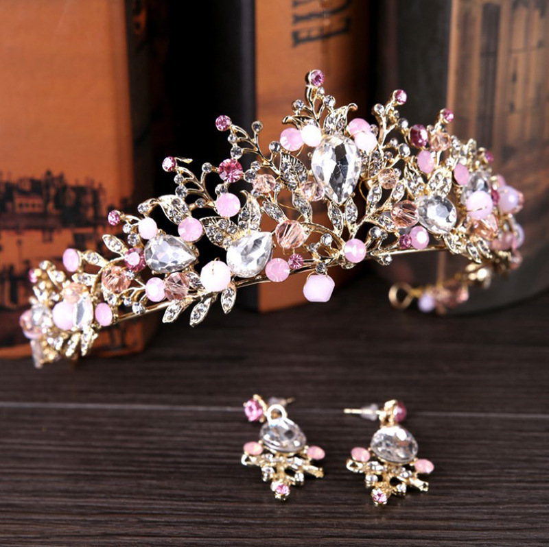 Picture of Cross-border birthday crown headband bride headdress party rhinestone hair accessories birthday hat alloy Crown wholesale