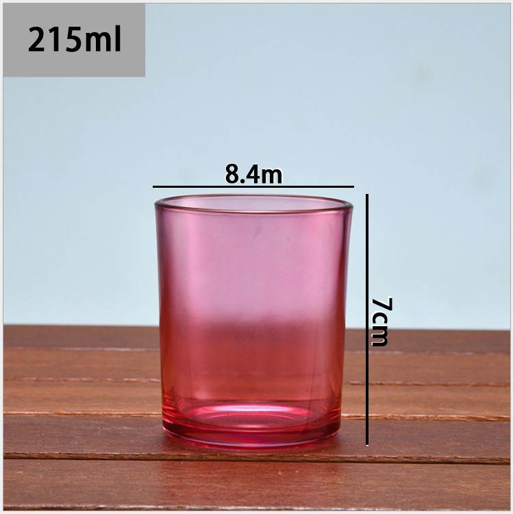 Picture of Wholesale DIY Flameless Scented Candle Cups Empty Colored Glass Jars Transparent Sprayable Glass Bottles with Screen-Printed Text