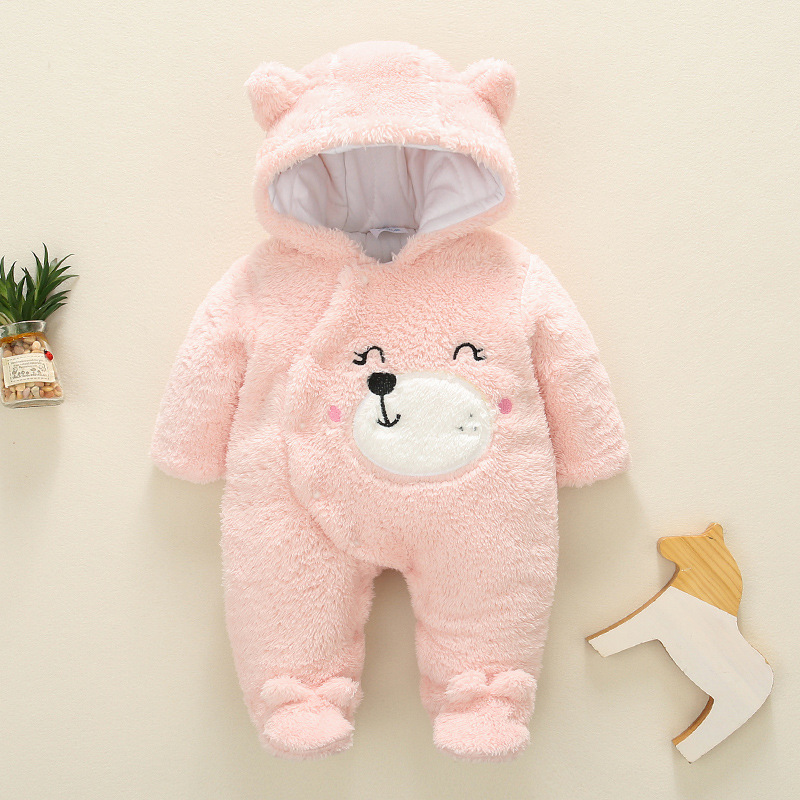 Picture of Baby's jumpsuit short-sleeved autumn and winter clothes winter thickened baby's climbing suit for boys and girls