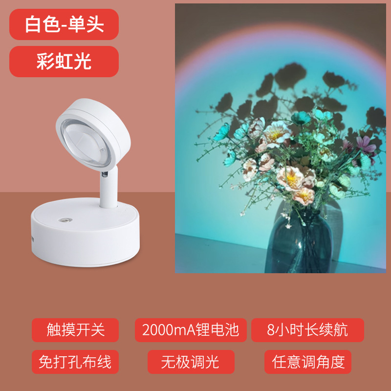 Picture of LED magnetic art mural lights wiring free bedside wall lights indoor bedroom magnetic spotlights punching free night lights