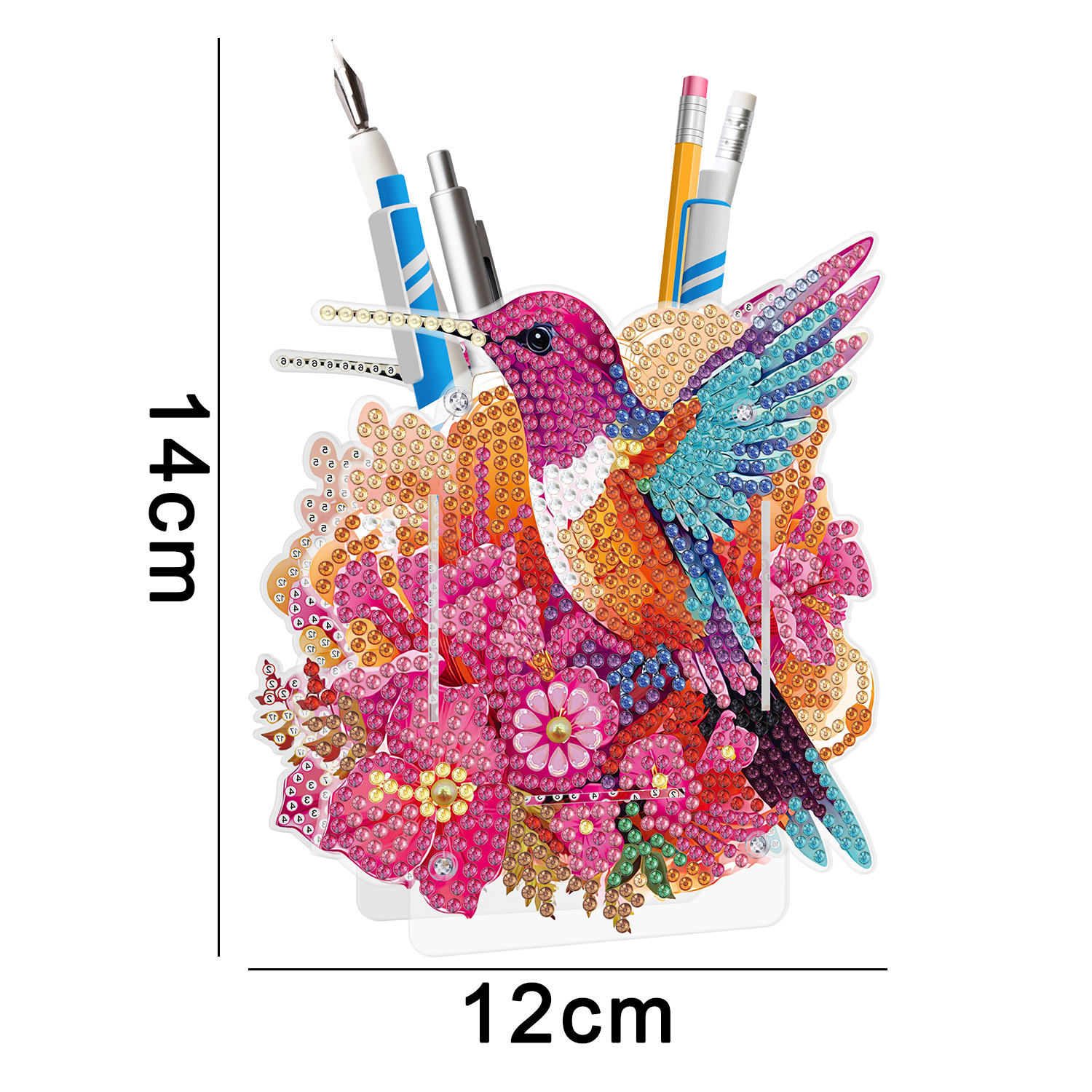 Picture of Diamond painting peripheral pen holder transparent PVC pen holder foreign trade new creative handmade stick drill desktop storage ornaments