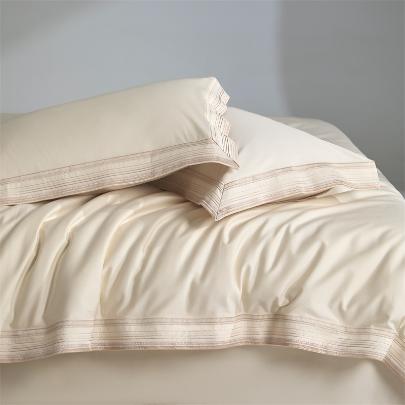 Picture of High-End 210-Count Xinjiang Long-Staple Cotton Four-Piece Set Class a Pure Cotton Bed Bed Sheets Quilt Cover Satin Cotton Accessible Luxury Set 4