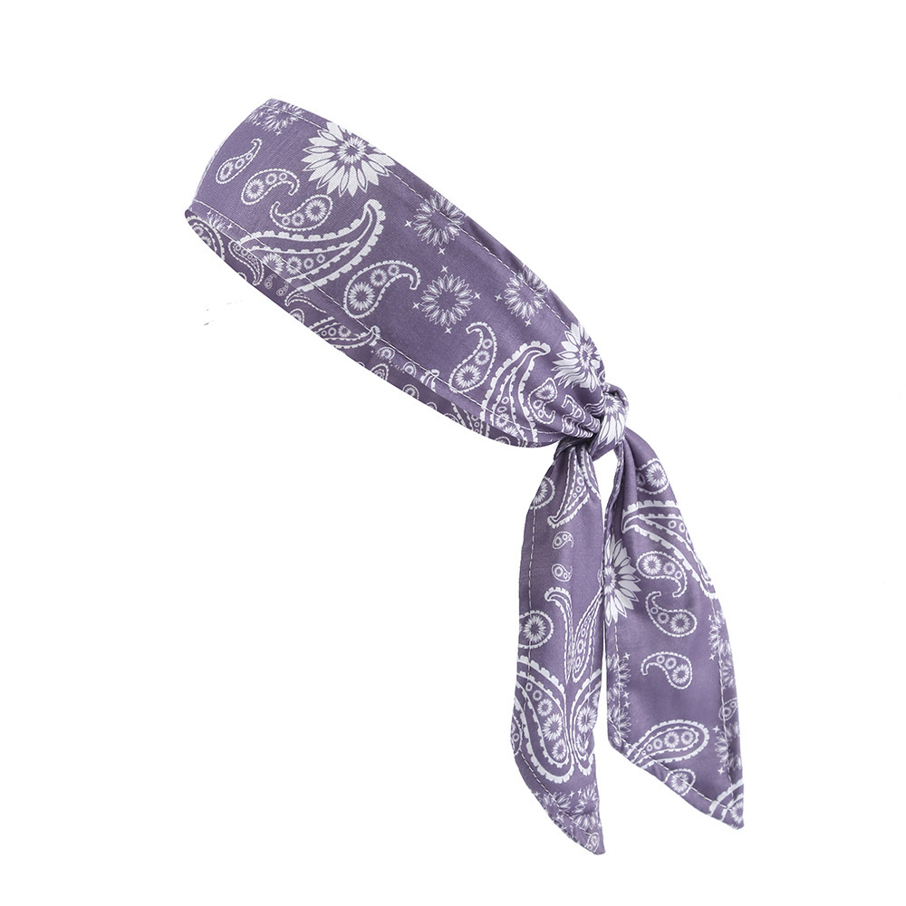 Picture of European and American Cashew Flower Street Sports Headscarf Strap Riding Running Sweat Absorbing Headband Summer Cooling Ice Silk Hair Band