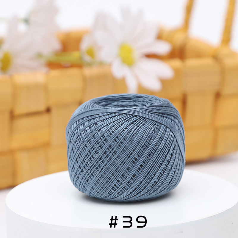 Picture of Warm Color No.10 Lace Strongly Twisted Mercerized Pearl Egyptian Long-staple Cotton Handmade Micro-hook Hand-bow Ball 20g Wool Ball