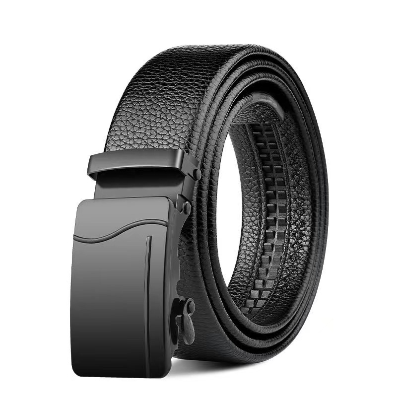 Picture of Men's belt automatic buckle litchi pattern belt business gift online shop clothing accessories gift pants belt factory wholesale