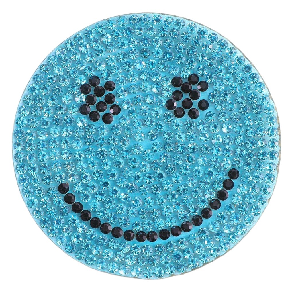 Rhinestone smiley face pattern cloth stickers clothing accessories DIY fashion sweater sweater shoe accessories trendy smiley face hot drill stickers