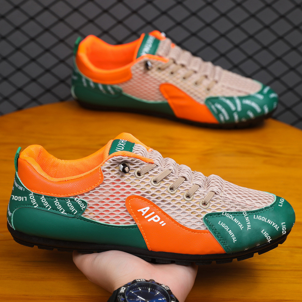 Soft sole beanie shoes new men's aviator para shoes comfortable and breathable driving shoes trendy one-foot men's shoes