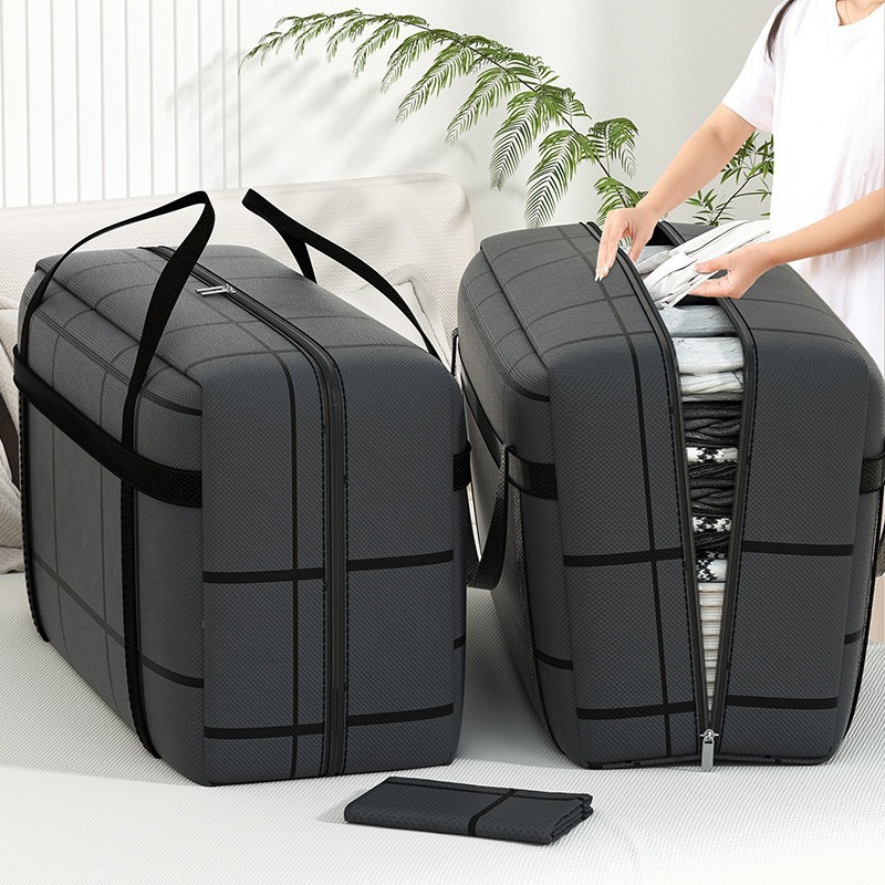 Striped Quilt Bag Carrying Packing Bag Strong Waterproof Household Student Quilt Clothes Tidying Box Storage Box