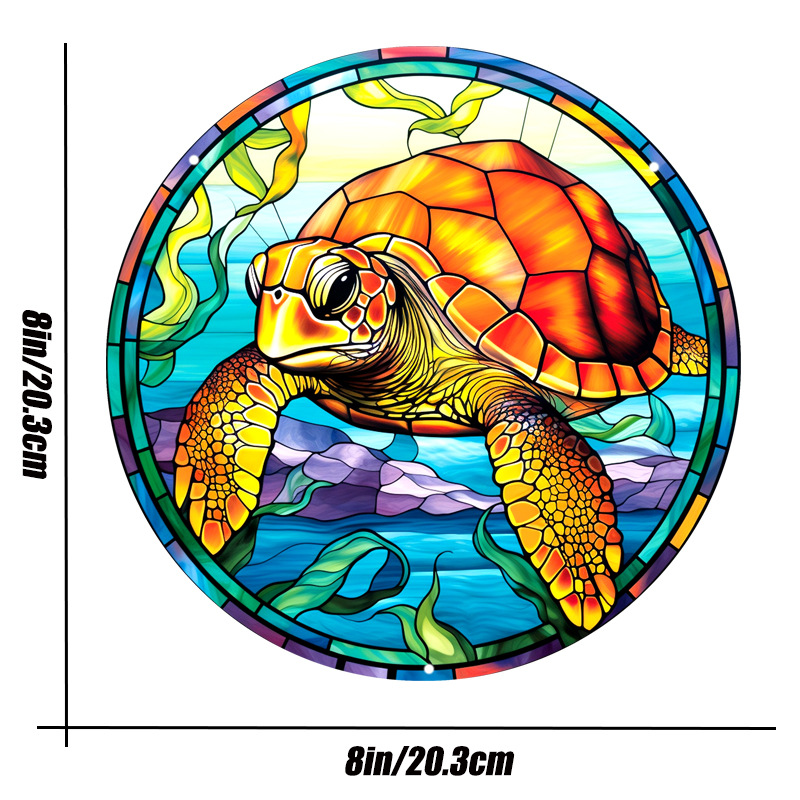 Amazon cross-border supply new turtle wall decoration shelf home craft gift iron disc turtle wall decoration iron