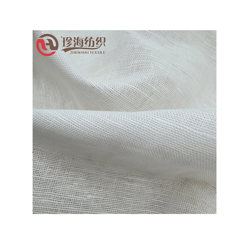 Picture of Spot 140g Linen Cotton Spring and Summer Clothing Fabric Cotton and Linen White Cloth Shirt Printed Linen Cotton Fabric Batch