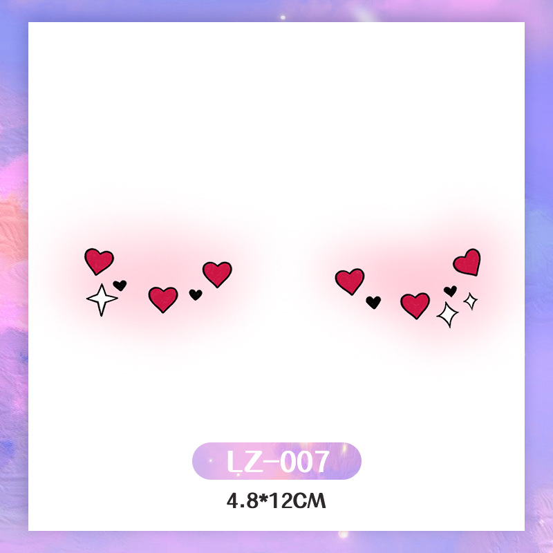 Picture of New Year's Day girl cute face makeup New year new year Creative face stickers love blush cute makeup stickers tattoo stickers