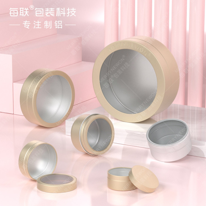 Window Jewelry Box Aluminum Box Round Earrings Pendant Ring Necklace Box Jewelry Aluminum Can Gift Jewelry Jewelry Box