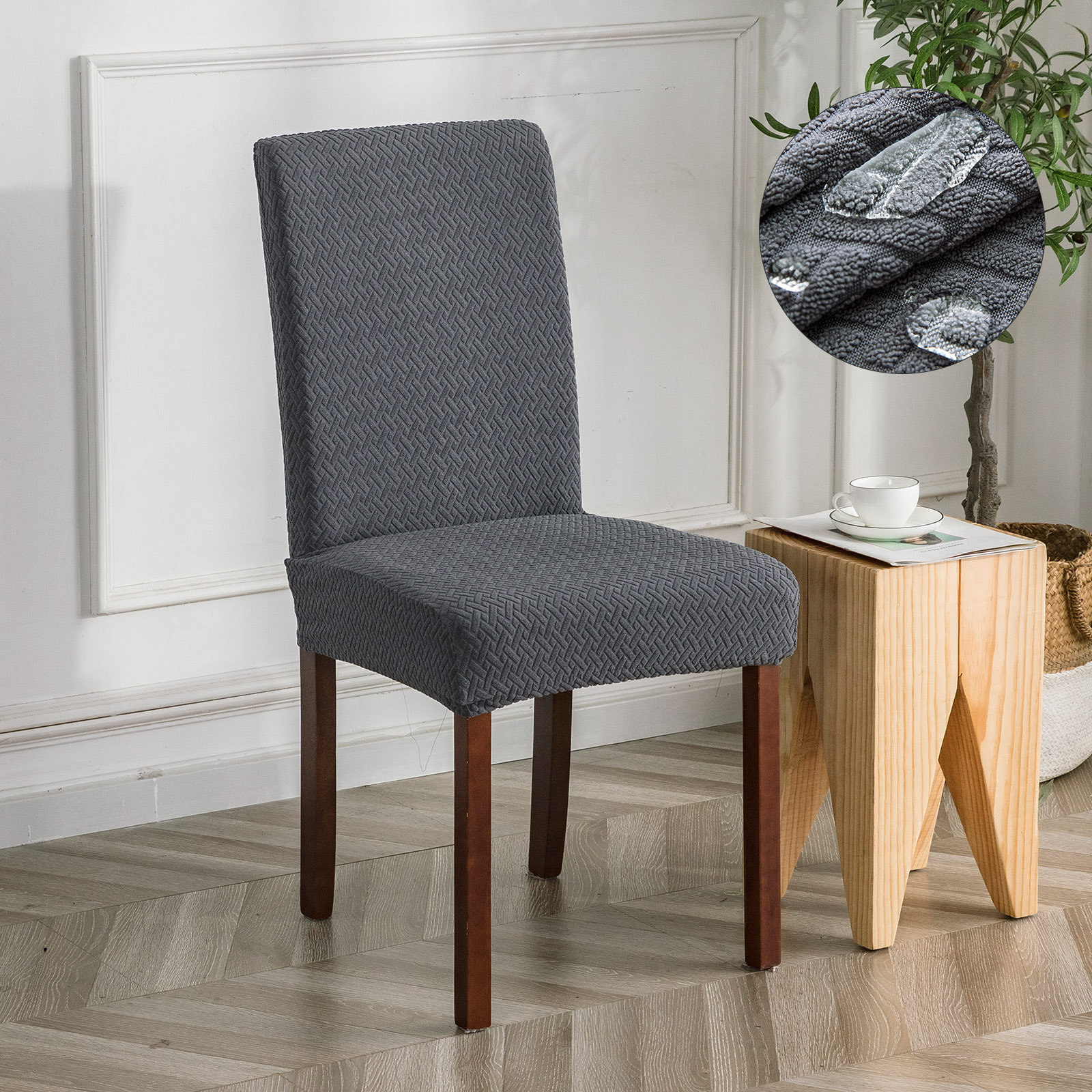Picture of Long Lattice Waterproof Chair Cover T-Type Waterproof Chair Cover Waterproof Household Dust Cover
