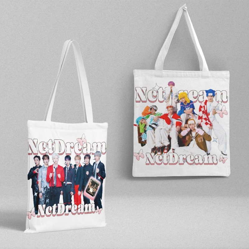 Nct Dream Canvas Bag 36x 39cm South Korea Men's Korean Shoulder Handbag Shopping Bag File Bag