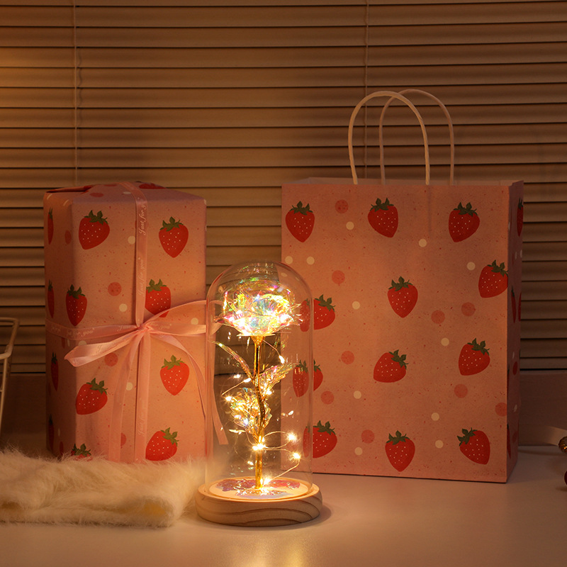 Picture of Immortal bouquet rose night light ornament bedroom decoration birthday gift for girlfriend girl children student Qixi Festival
